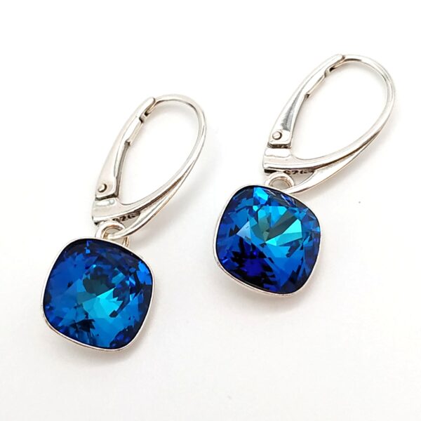 Pendientes Cuadrado Colgante Bermuda Blue