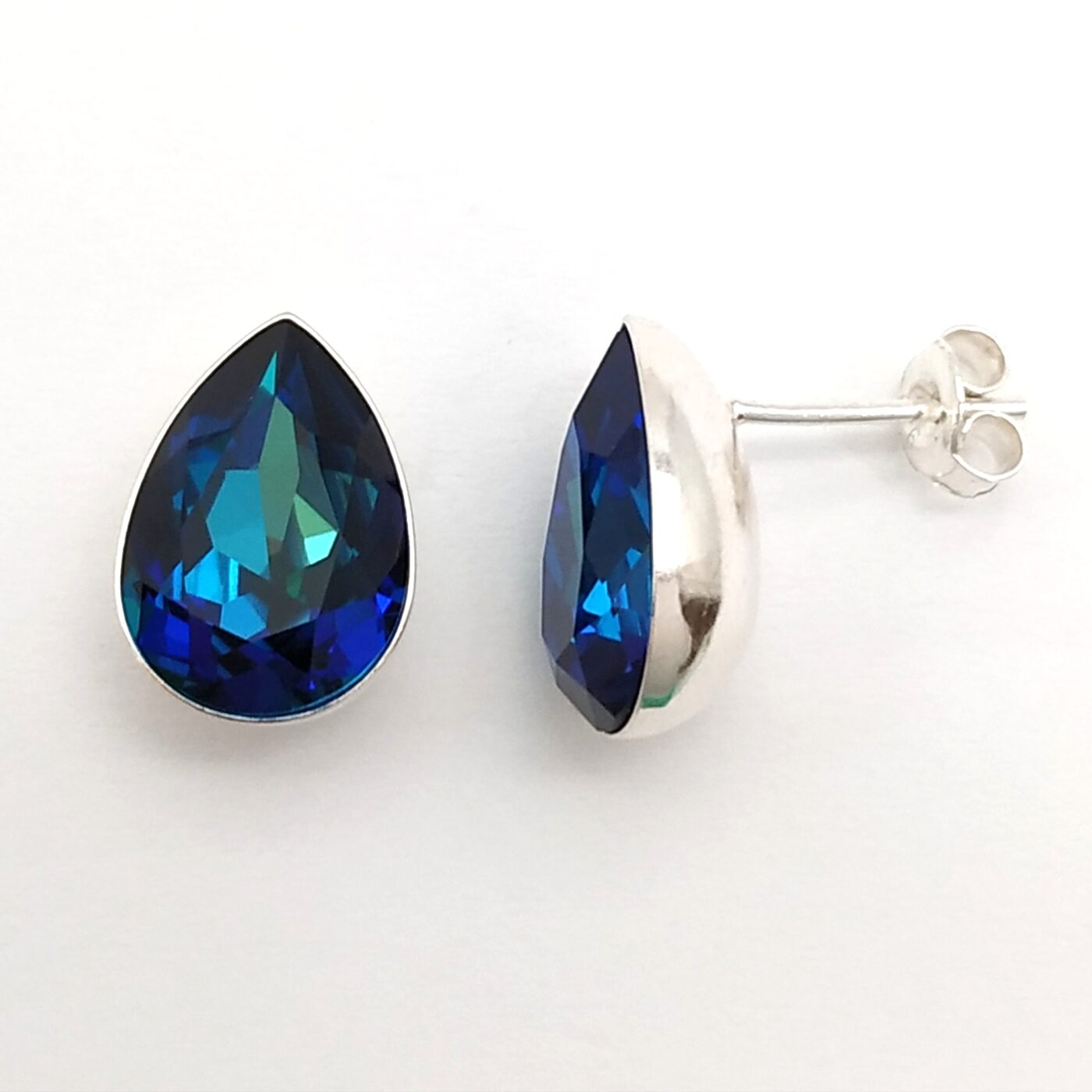 Pendientes Pear Presion Bermuda Blue - Imagen 2