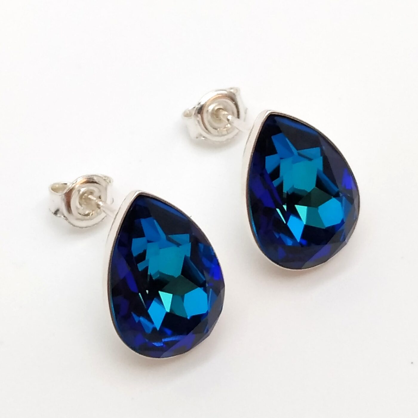 Pendientes Pear Presion Bermuda Blue - Imagen 3