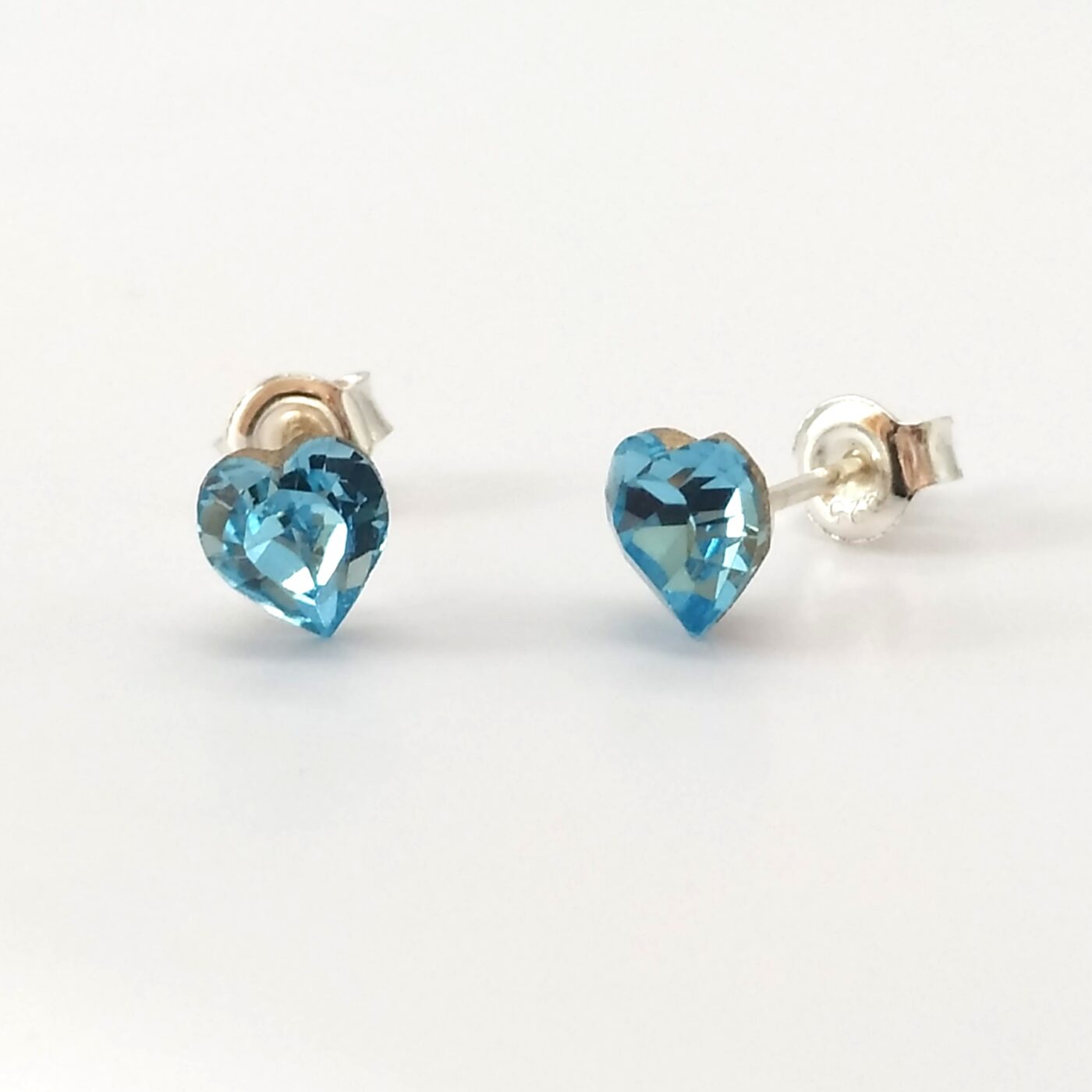 Pendientes Corazon Pequeño Aquamarine 6 - Imagen 3