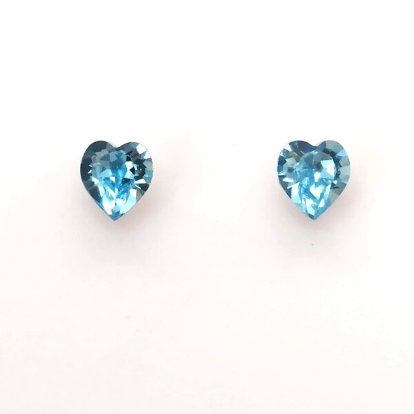 Pendientes Corazon Pequeño Aquamarine 6