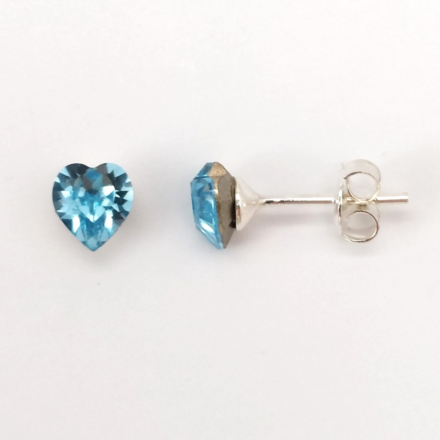 Pendientes Corazon Pequeño Aquamarine 6 - Imagen 2
