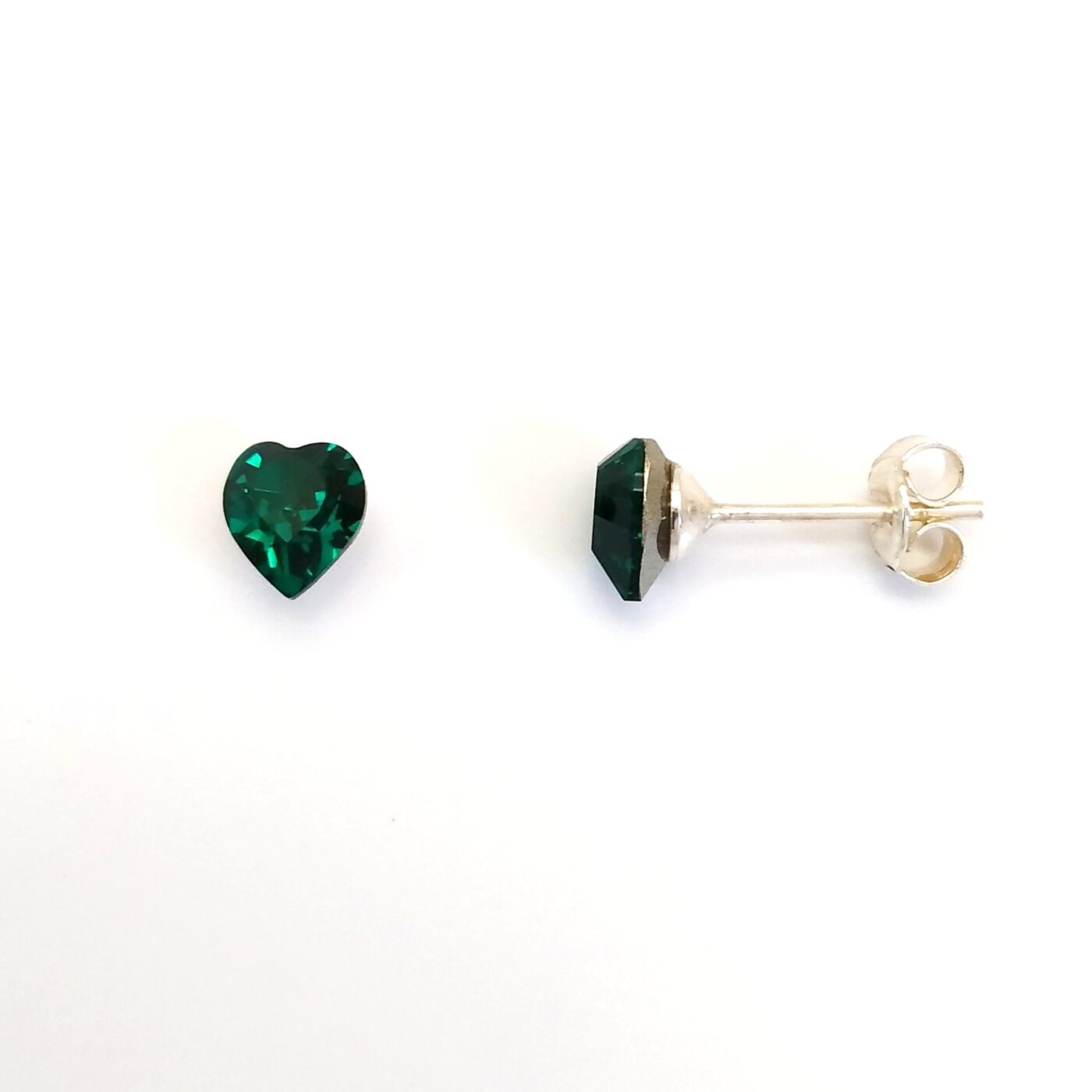 Pendientes Corazon Pequeño Emerald 6 - Imagen 2