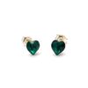 Pendientes Corazon Pequeño Emerald 6 - Imagen 3