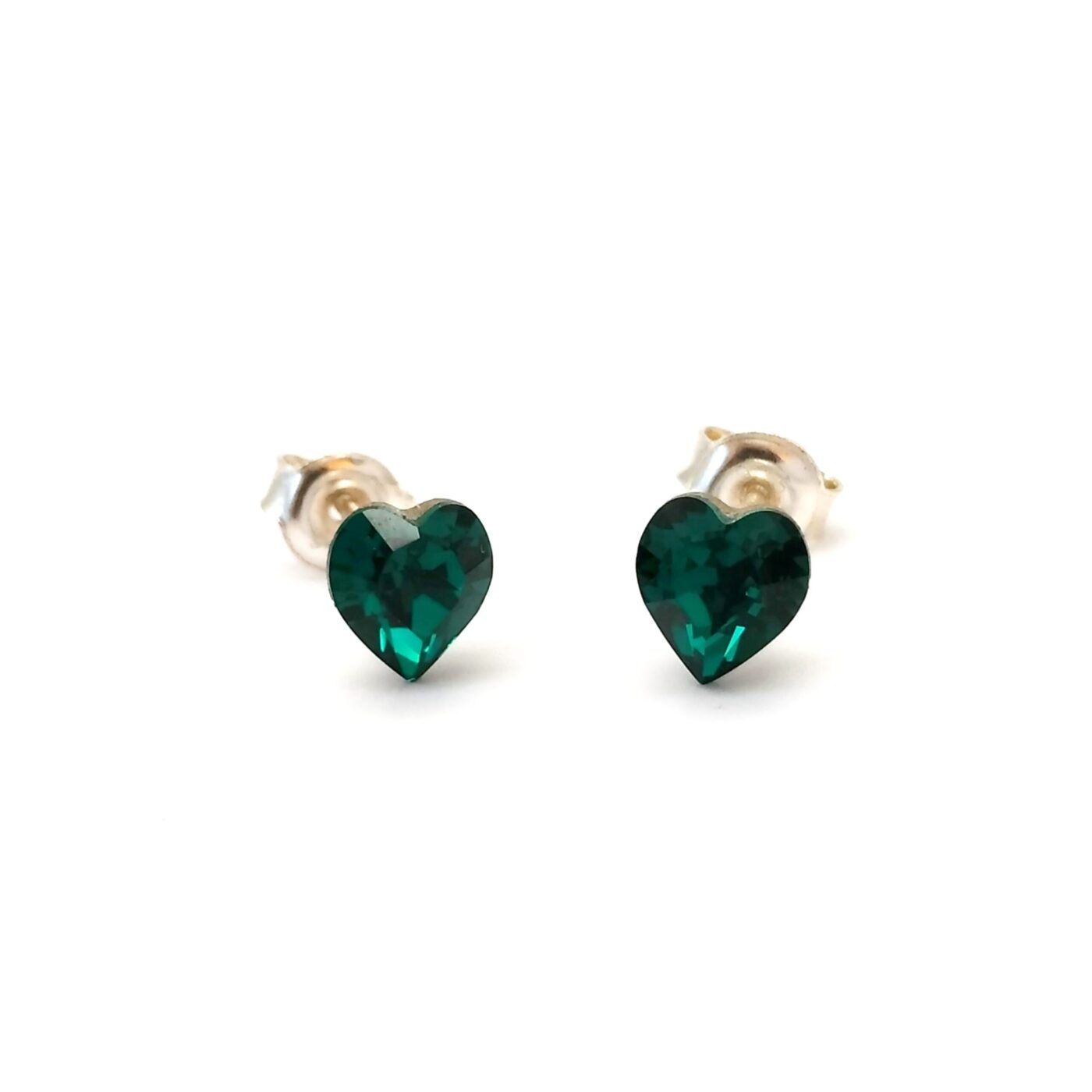 Pendientes Corazon Pequeño Emerald 6 - Imagen 3