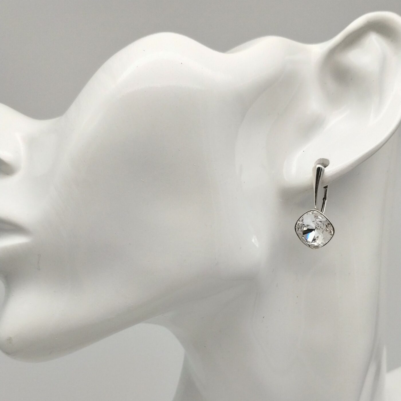 Pendientes Cuadrado Crystal - Imagen 2